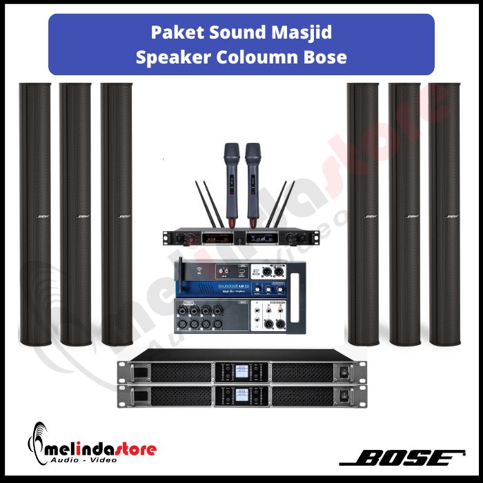 Paket Sound System Masjid Indoor Speaker Bose MA-12 | 6 Speaker
